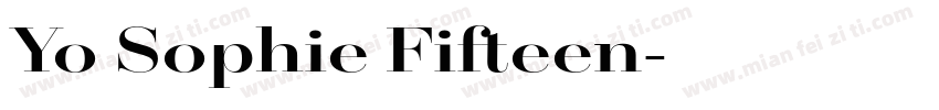 Yo Sophie Fifteen字体转换